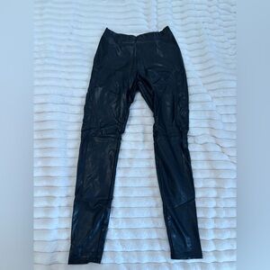 Express high rise leather leggings